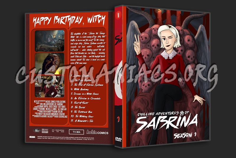 The Chilling Adventures of Sabrina - Full series with spanning Spine dvd cover