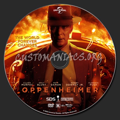 Oppenheimer (2023) dvd label