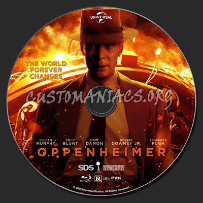 Oppenheimer (2023) blu-ray label
