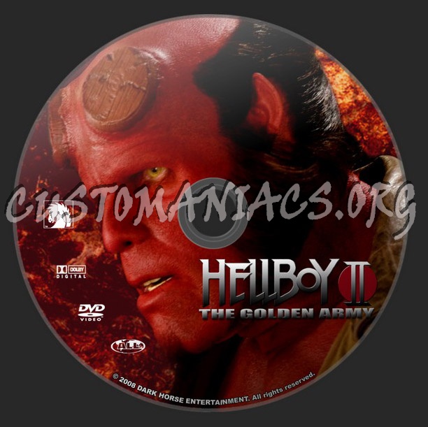 Hellboy II The Golden Army dvd label