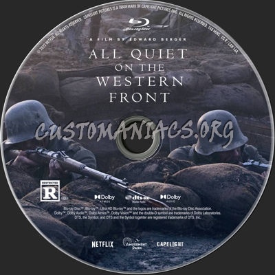 All Quiet on the Western Front (2022) blu-ray label