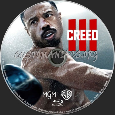 Creed III (2023) blu-ray label
