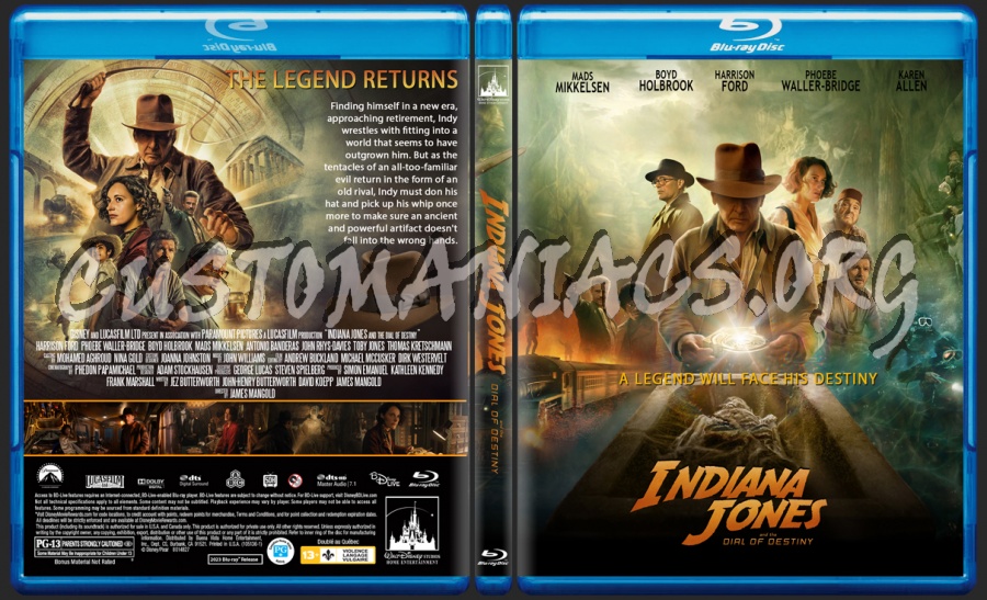 Indiana Jones Dial Of Destiny blu-ray cover