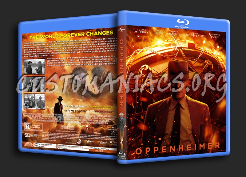 Oppenheimer blu-ray cover - DVD Covers & Labels by Customaniacs