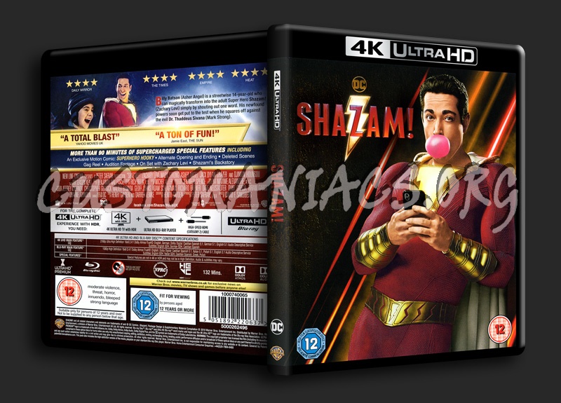 Shazam! 4K blu-ray cover