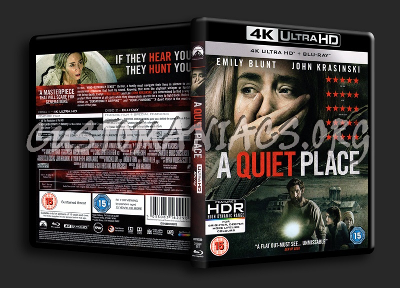 A Quiet Place 4K blu-ray cover