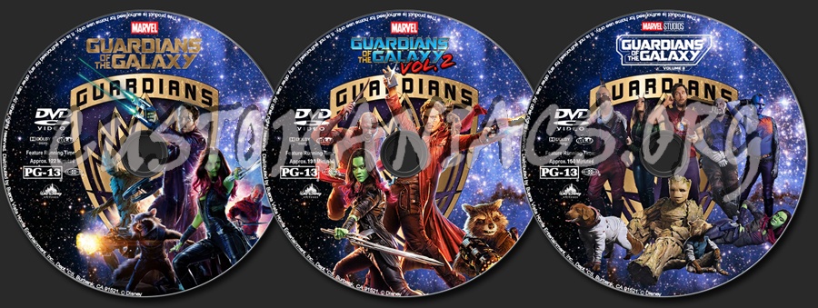 Guardians of the Galaxy Collection dvd label