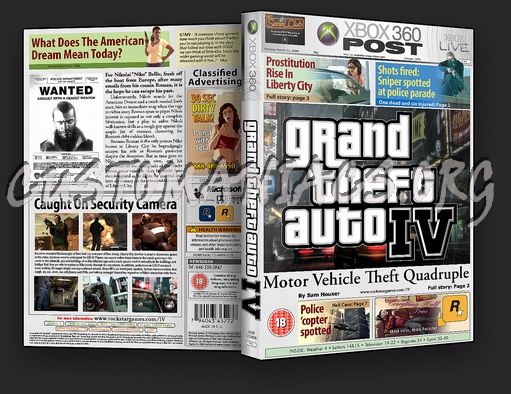 Grand Theft Auto 4 dvd cover