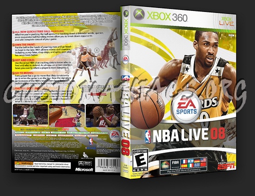 NBA Live 08 dvd cover