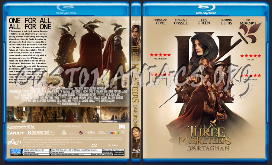 The Three Musketeers D'Artagnan blu-ray cover