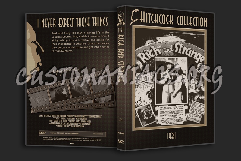 Hitchcock Collection 12:  Rich and Strange  (1931) dvd cover