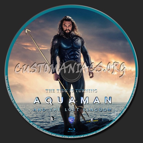 Aquaman And The Lost Kingdom blu-ray label