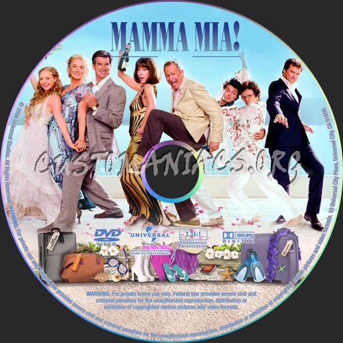 Mamma Mia! The Movie dvd label