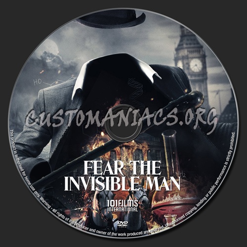 Fear The Invisible Man dvd label