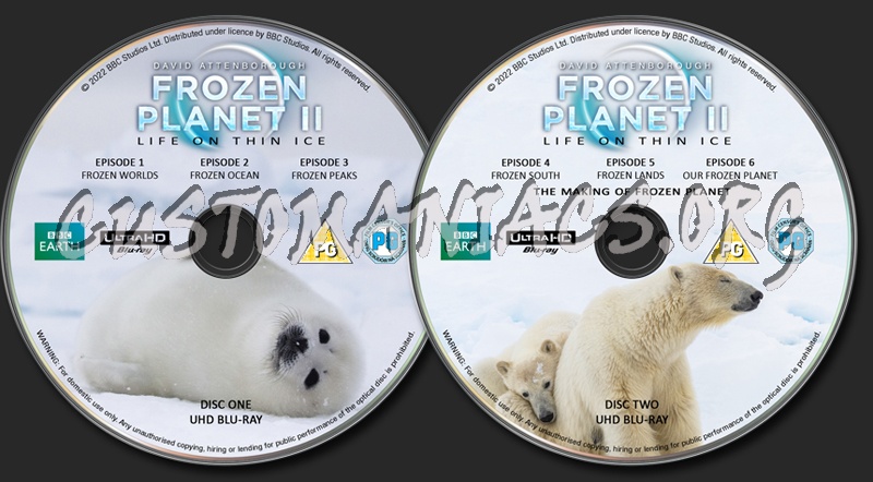 BBC Frozen Planet II 2022 - Blu-ray UHD blu-ray label