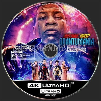 Ant-Man and the Wasp Quantumania UHD blu-ray label