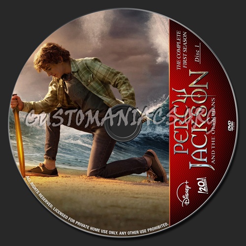 Percy Jackson And The Olympians Season 1 dvd label