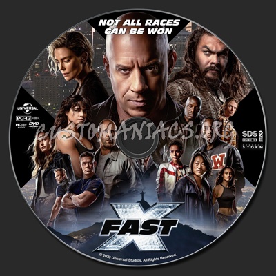 Fast X (aka Fast & Furious 10) dvd label