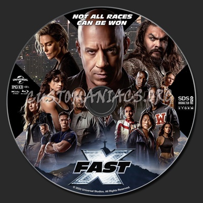 Fast X (aka Fast & Furious 10) blu-ray label