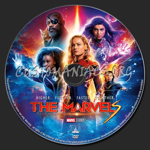 The Marvels dvd label