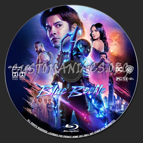 Blue Beetle blu-ray label