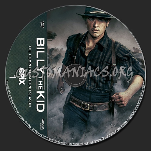 Billy The Kid Season 2 dvd label