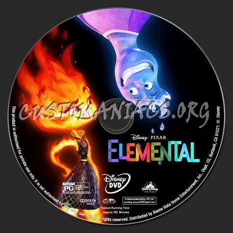 Elemental dvd label
