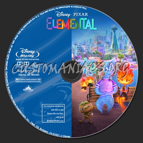 Elemental blu-ray label