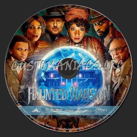 Haunted Mansion (2023) blu-ray label