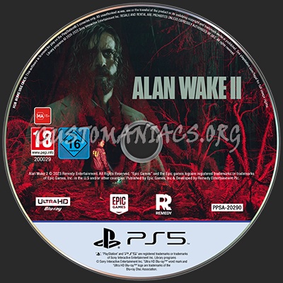 Alan Wake 2 Custom Label (PS5) v1 dvd label