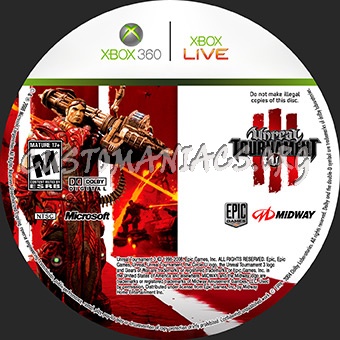 Unreal Tournament 3 dvd label