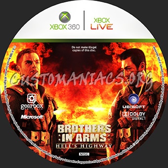 Brothers In Arms Hell's Highway dvd label