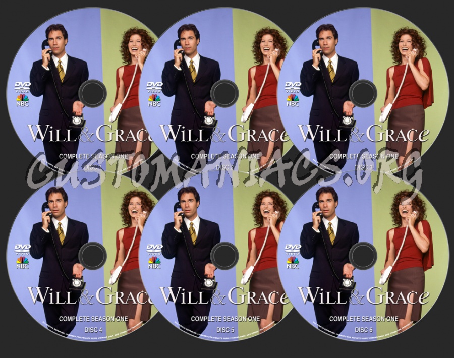 Will & Grace Season 1 dvd label