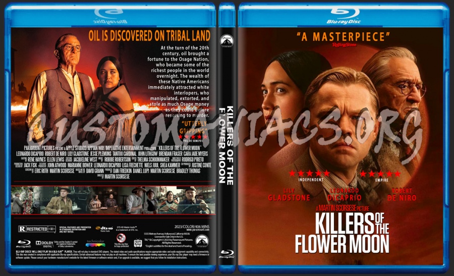 Killers Of The Flower Moon blu-ray cover