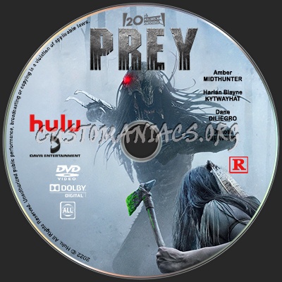 Prey (2022) DVD Label dvd label