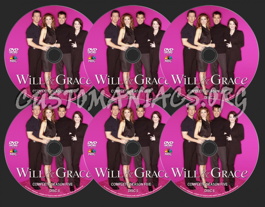 Will & Grace Season 5 dvd label