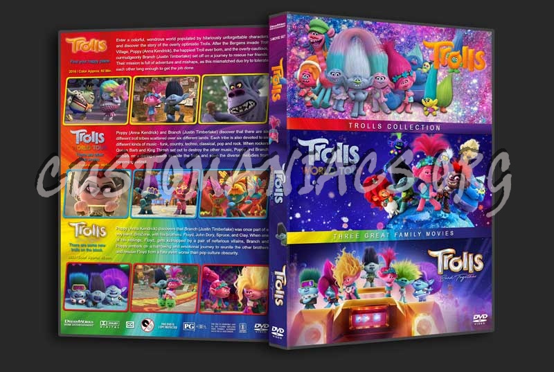 Trolls Triple Feature dvd cover