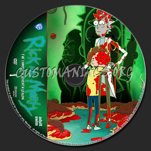 Rick & Morty Season 7 dvd label