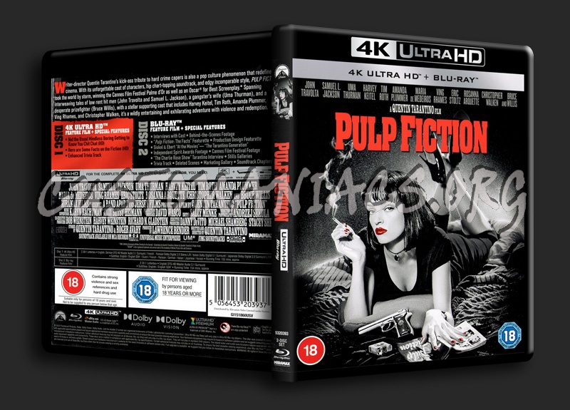 Pulp Fiction 4K blu-ray cover