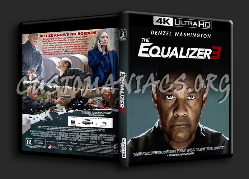 The Equalizer 3 4k dvd cover