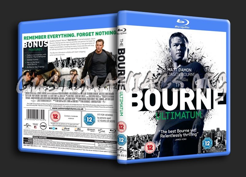 The Bourne Ultimatum blu-ray cover