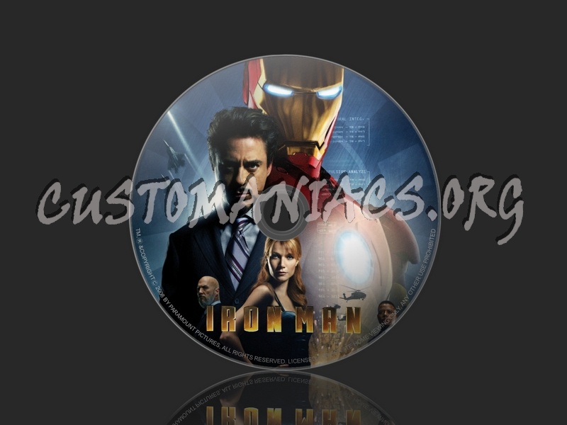 Ironman dvd label