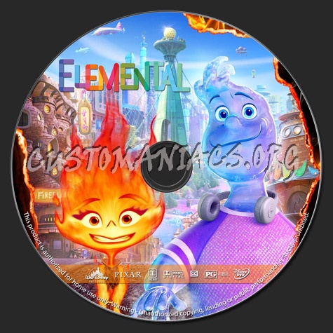 Elemental dvd label