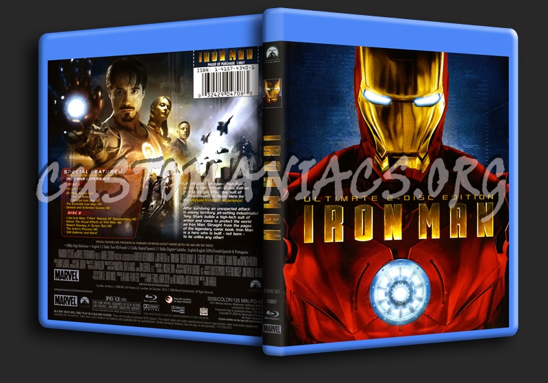 Iron Man 2 Disc edition blu-ray cover