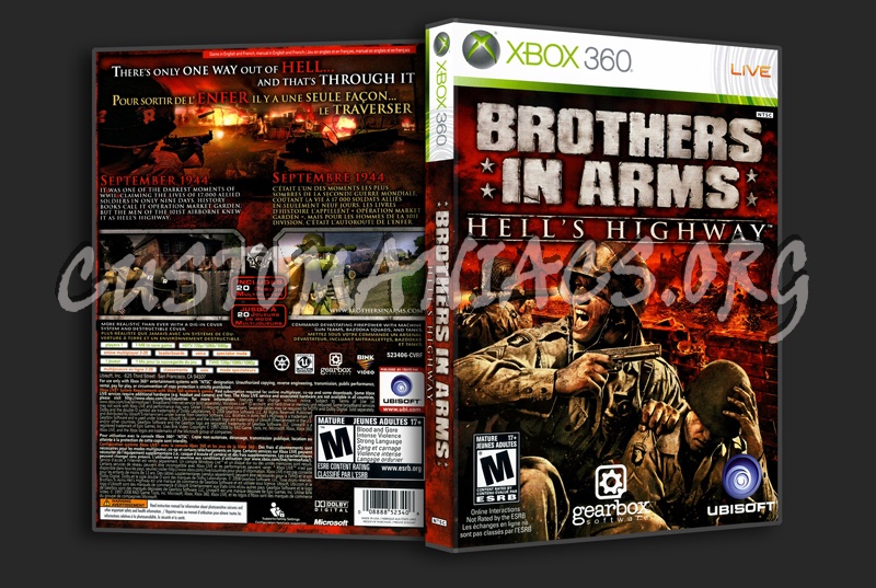 Brothers In Arms Hell's Highway dvd cover