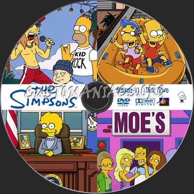 The Simpsons Season 11 dvd label