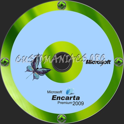 Microsoft Encarta Premium 2009 dvd label