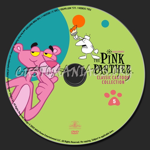 The Pink Panther Classic Cartoon Collection dvd label