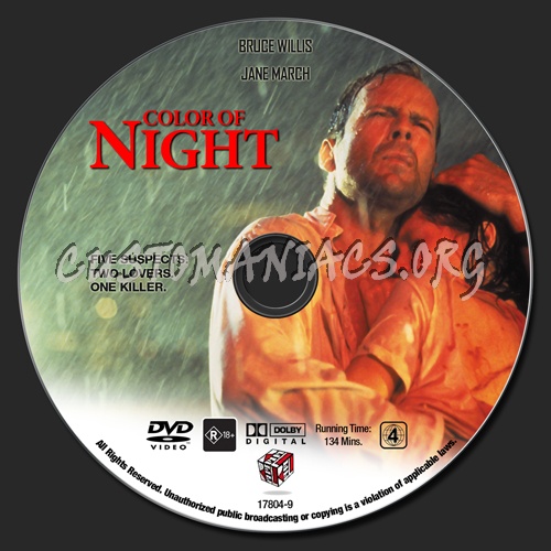 Color Of Night dvd label