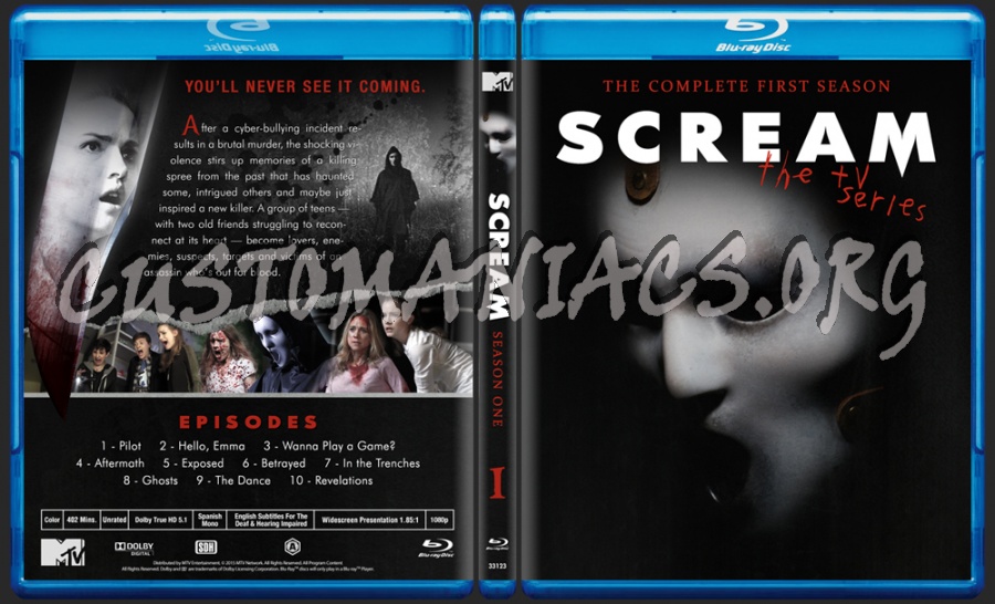 Scream - Season 1 blu-ray cover